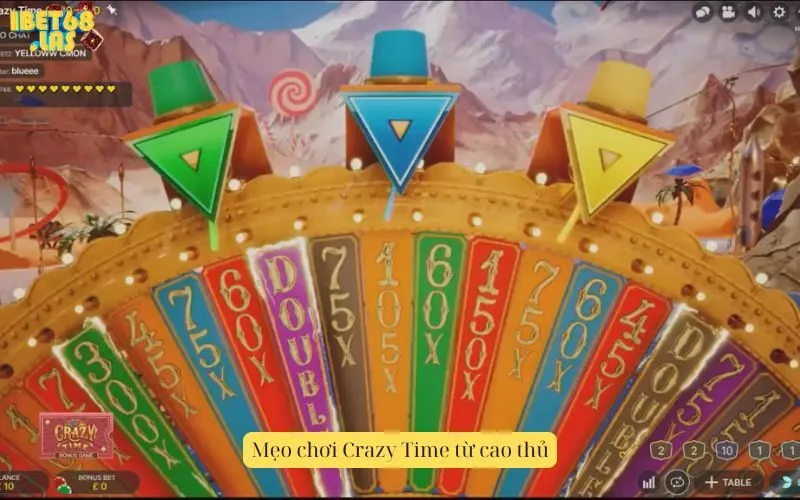 Mẹo chơi Crazy Time từ cao thủ